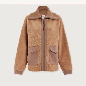 Varley Eleanor Patch Pocket Plush Borg Fleece Oversized Jacket Size S